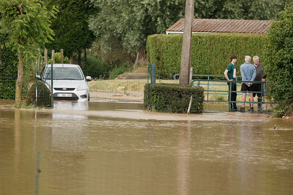 Überschwemmungen in Landen (Bild: Bruno Fahy/Belga)