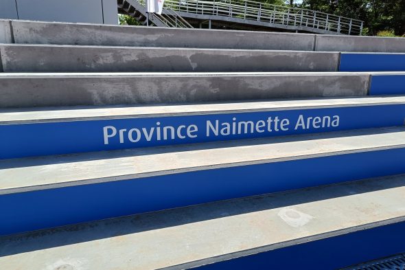 Die runderneuerte Leichtathletikbahn der "Province Naimette Arena" in Lüttich (Bild: Christophe Ramjoie/BRF)