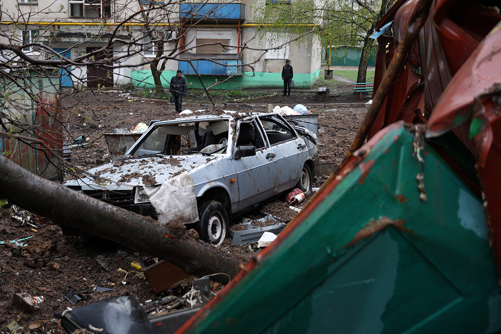 Kriegsschäden in der Region Luhansk (Bild: Anatolii Stepanov/AFP)