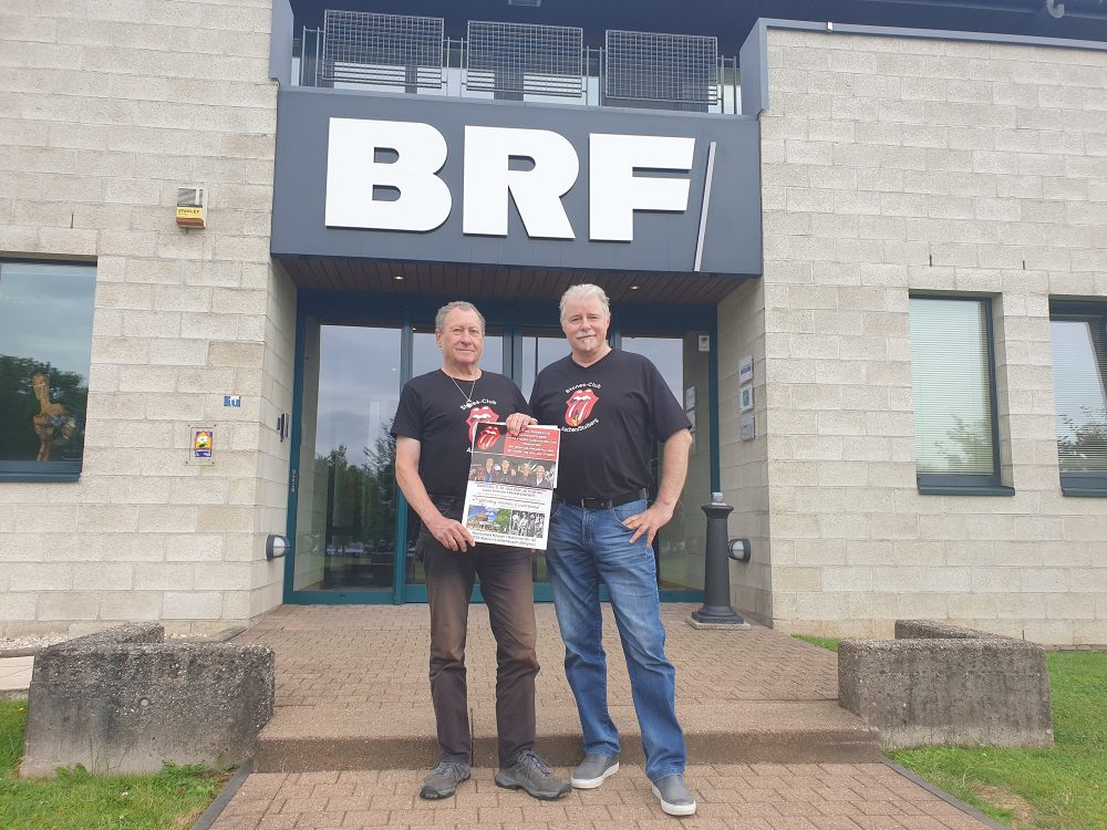 Manfred Engelhardt und Jürgen Langer vom Rolling Stones Fanclub Aachen/Stolberg