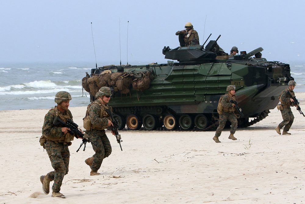 Nato-Militärübung in Litauen im Jahr 2018 (Archivbild: Petras Malukas/AFP)