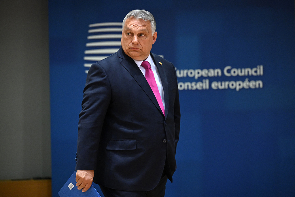 Viktor Orban am Montag in Brüssel (Bild: Emmanuel Dunand/AFP)