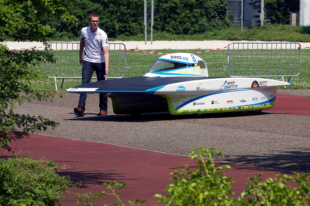 Ein an der KU Löwen entwickeltes Solar-Fahrzeug (Archivbild: Nicolas Maeterlinck/Belga)