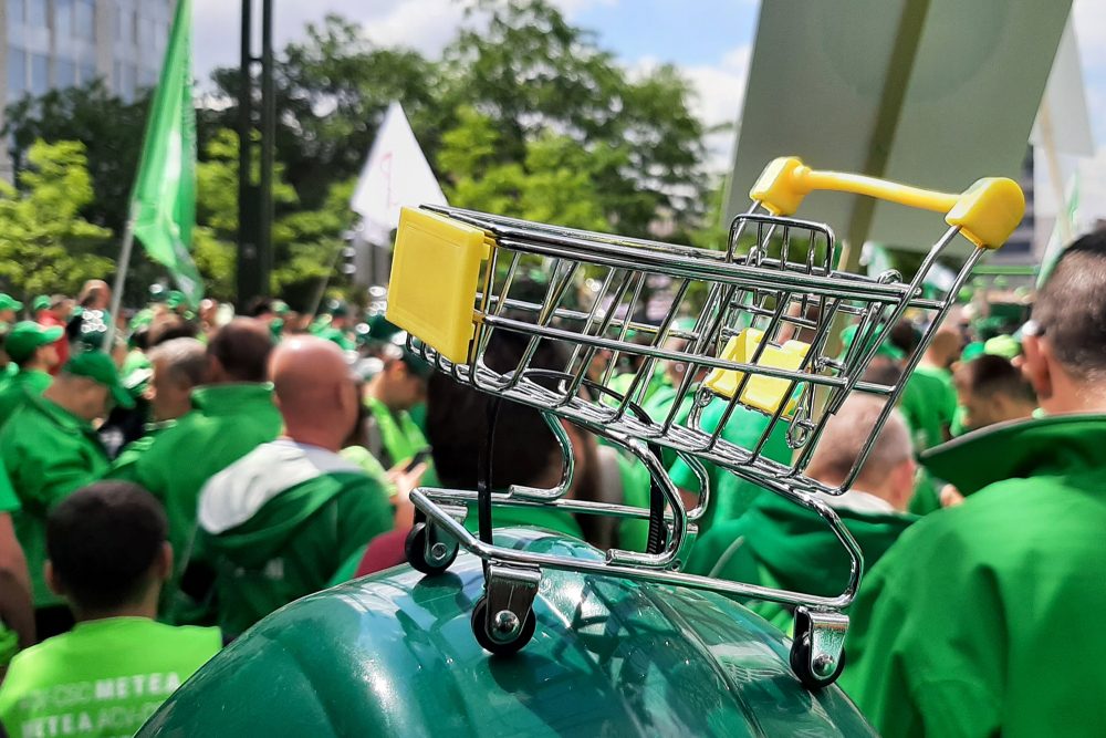 Streik in Brüssel (Bild: Manuel Zimmermann/BRF)