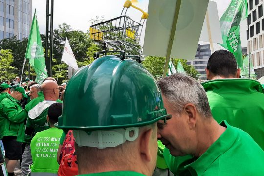 Streik in Brüssel (Bild: Manuel Zimmermann/BRF)