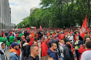 Streik in Brüssel (Bild: Manuel Zimmermann/BRF)