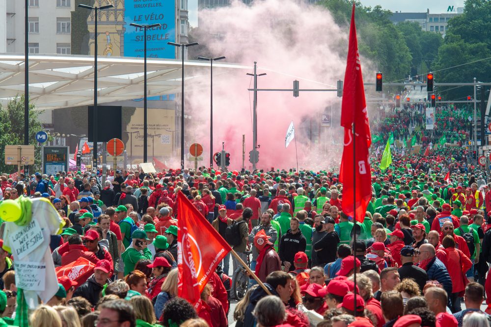 Demonstration am nationalen Aktionstag in Brüssel