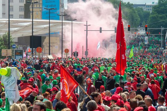 Demonstration am nationalen Aktionstag in Brüssel