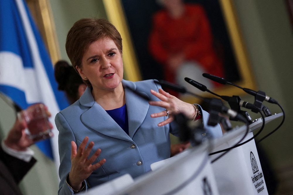Nicola Sturgeon am Dienstag in Edinburgh (Bild: Russell Cheyne/AFP)