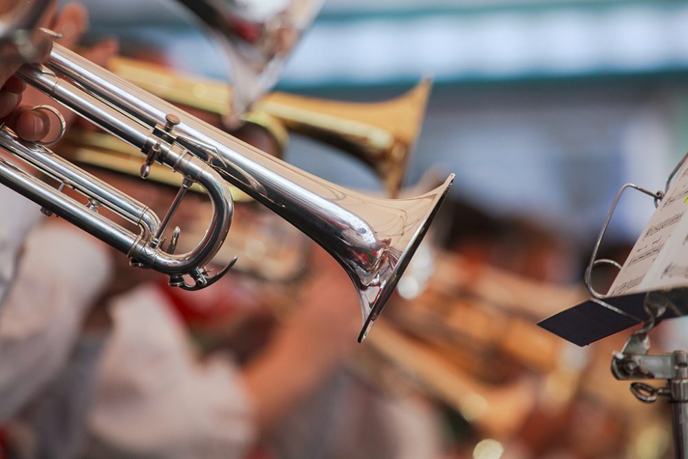 Trompeten bei einem Konzert