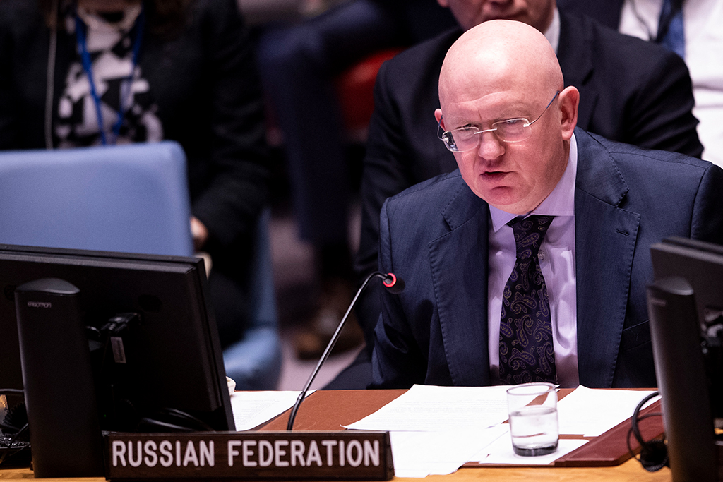 Russlands UN-Botschafter Wassili Nebensja (Archivbild: Johannes Eisele/AFP)
