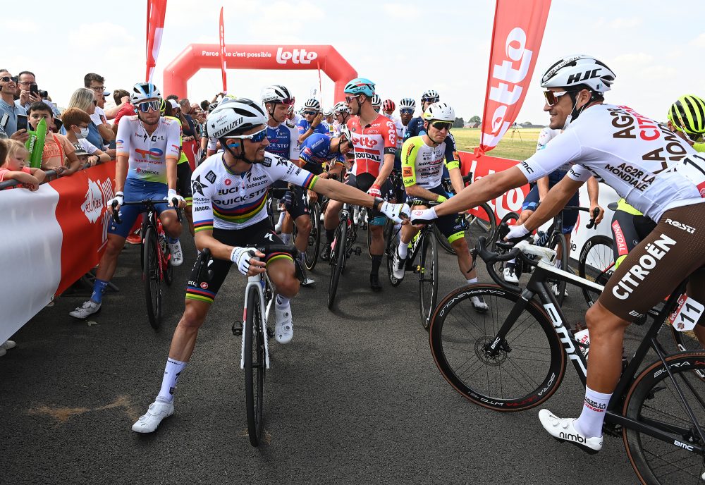 Julian Alaphilippe beim Start der Tour de Wallonie (Bild: John Thys/Belga)