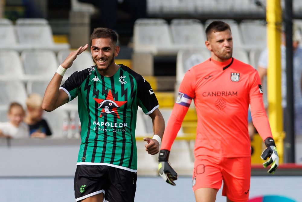 Louis Torres (Cercle Brügge) feiert sein Tor gegen Anderlecht (Bid: Kurt Desplenter/Belga)