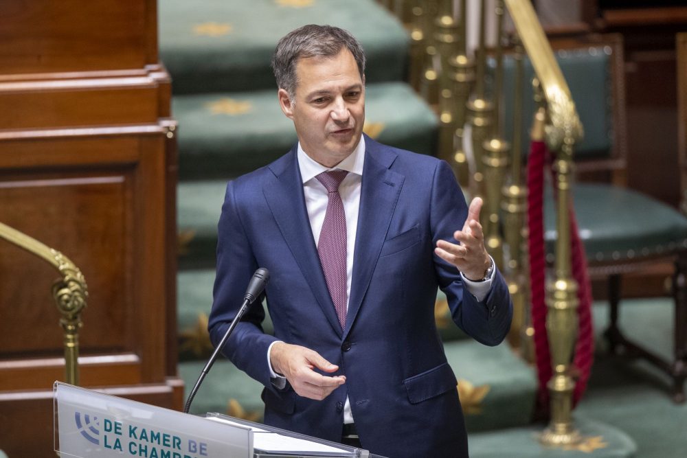 Premierminister Alexander De Croo in der Kammer (Bild: Nicolas Maeterlinck/Belga)