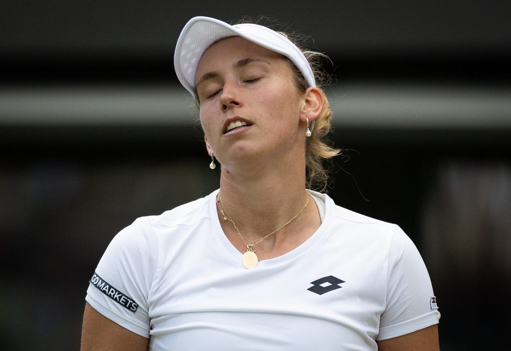 Elise Mertens musste sich im Achtelfinale von Wimbledon der Tunesierin Ons Jabeur geschlagen geben (Bild: Benoit Doppagne/Belga)