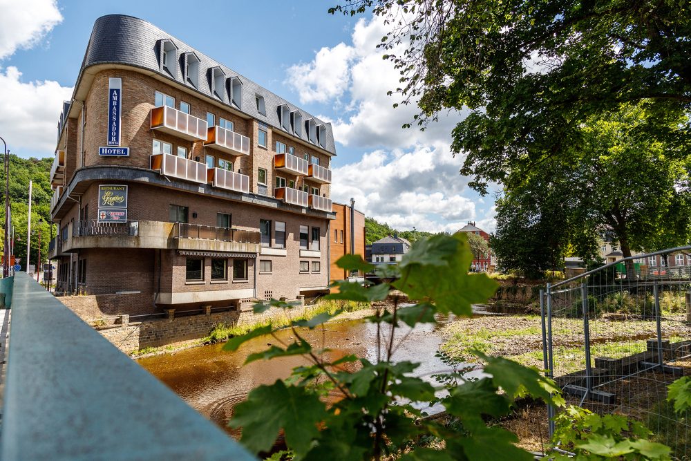 Hotel Bosten in der Eupener Unterstadt ein Jahr nach dem Hochwasser (Bild: Olivier Krickel/BRF)