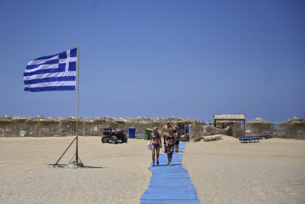 Am Strand von Kreta, Griechenland