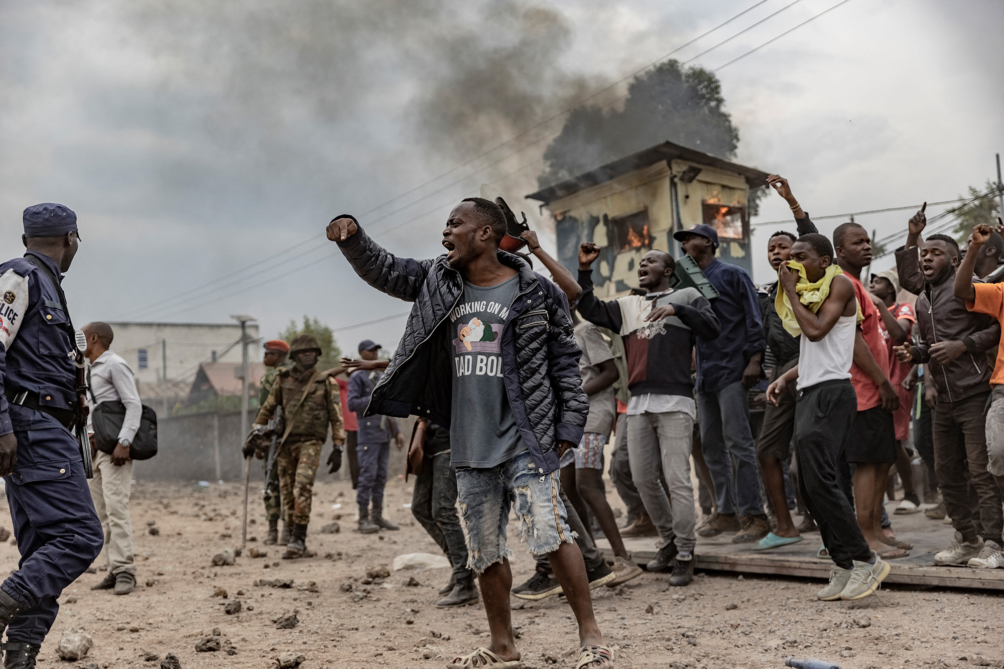 Proteste gegen UN-Mission im Kongo (Bild: Michel Lunanga/AFP)