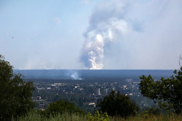 Blick auf Lyssytschansk am 21. Juni (Bild: Anatolii Stepanov/AFP)