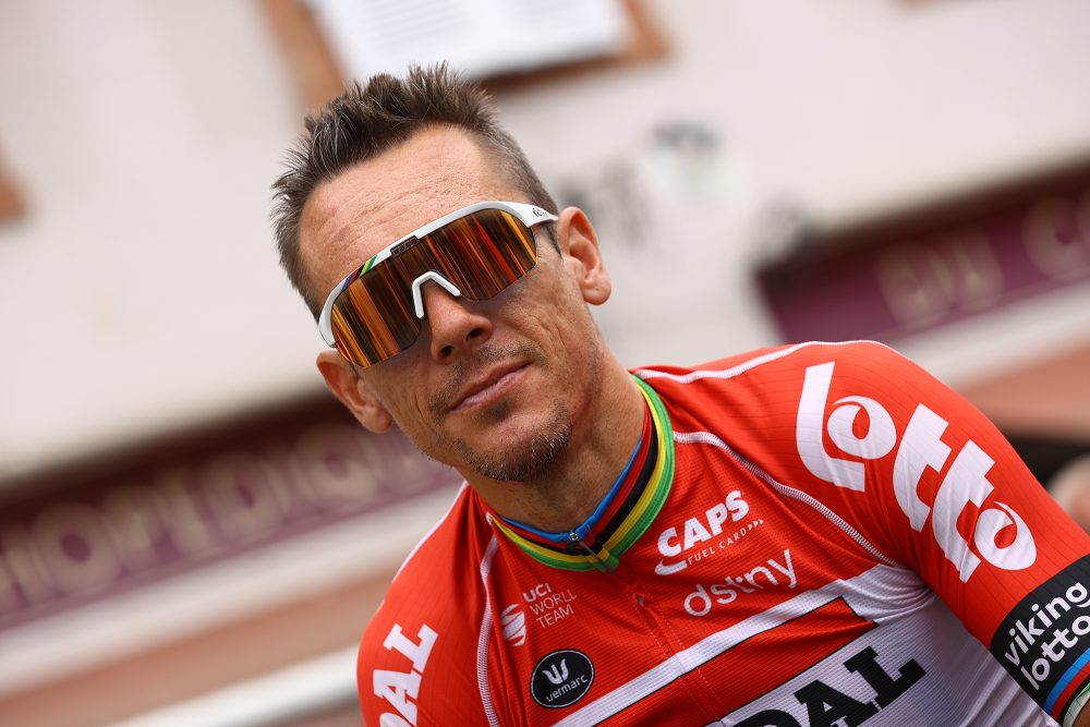 Philippe Gilbert am 20. Juli beim Start der 17. Etappe der Tour de France 2022 (Bild: David Pintens/Belga)