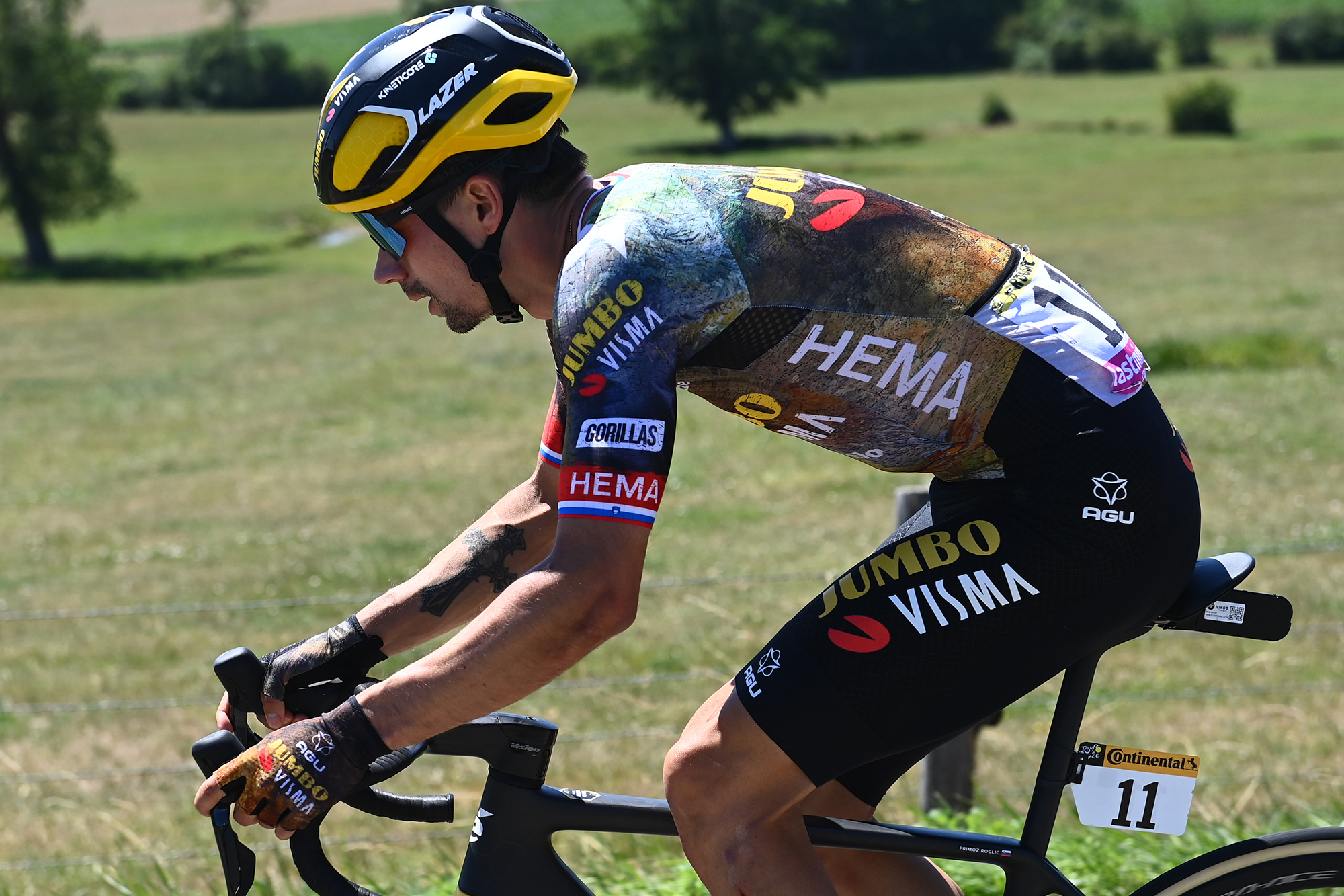 Für den Slowenen Primoz Roglic ist die Tour de France gelaufen (Bild: Jasper Jacobs/Belga)