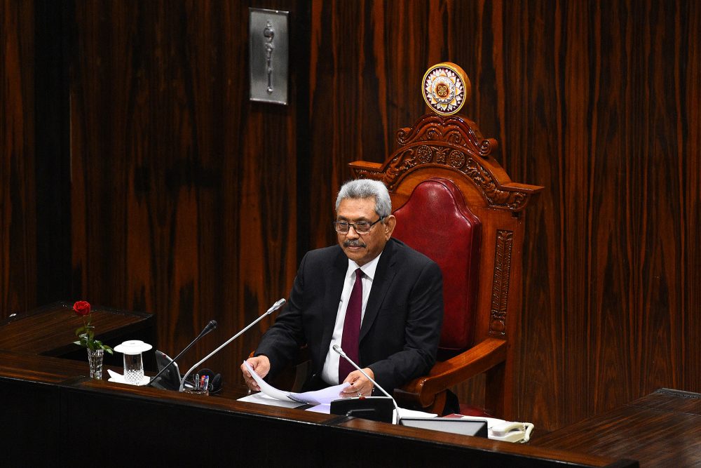 Sri Lankas Präsident Gotabaya Rajapaksa (Bild: Ishara S. Kodikara/AFP)