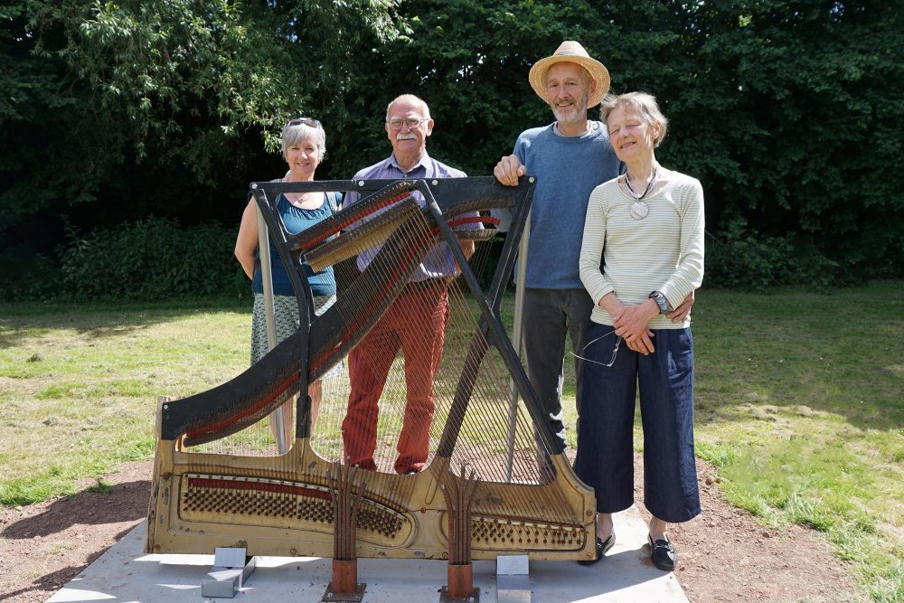 Petra Michel-Neumann, Norbert Huppertz, Willy Delhaes und Elisabeth Delhaes-Pankert bei der Einweihung am Freitag (Bild: Dogan Malicki/BRF