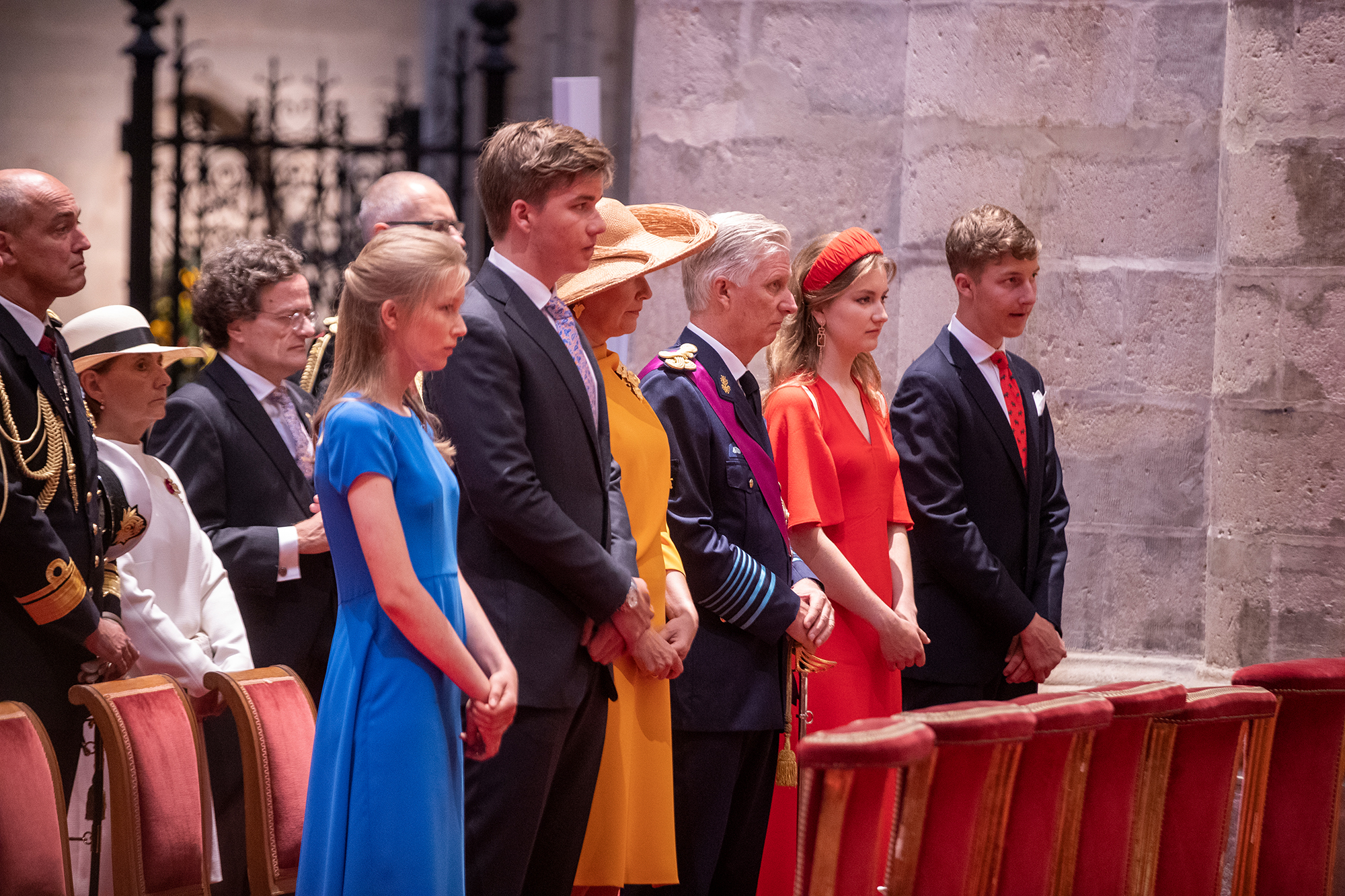 Die Königsfamilie beim Te Deum in der Kathedrale St. Michael und Gudula (Bild: Nicolas Maeterlinck/Belga)
