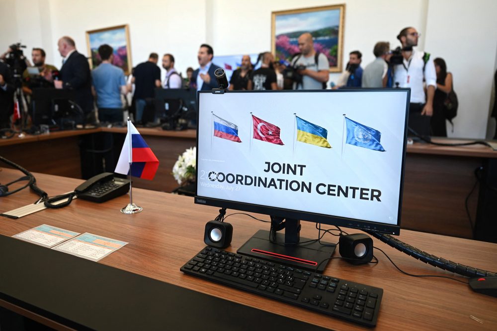 Kontrollzentrum zur Überwachung von ukrainischen Getreideexporten in Istanbul eröffnet (Bild: Ozan Kose/AFP)