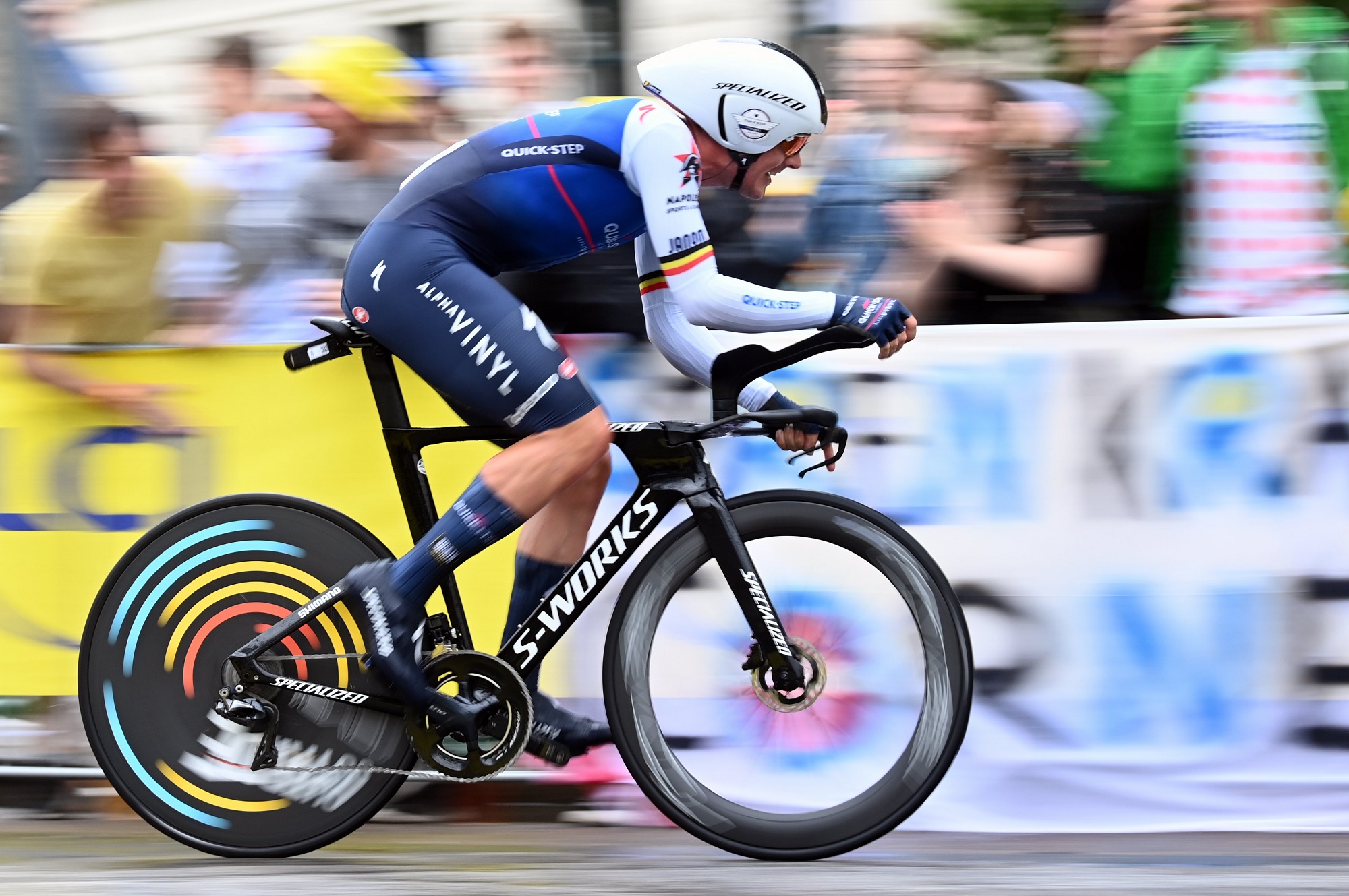 Yves Lampaert sorgt beim Auftaktzeitfahren der Tour de France für den ersten belgischen Sieg (Bild: David Stockman/Belga)