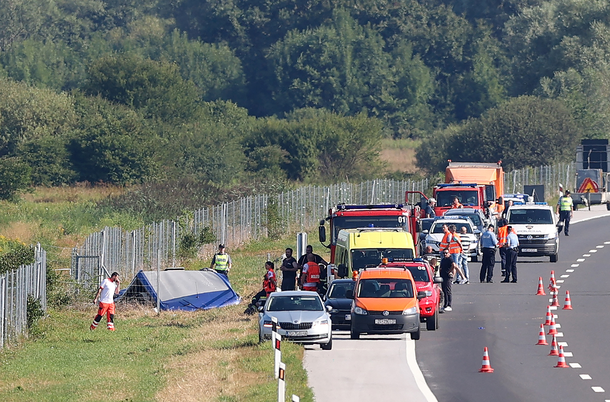 Schweres Busunglück in Kroatien (Bild: Damir Senčar/AFP)