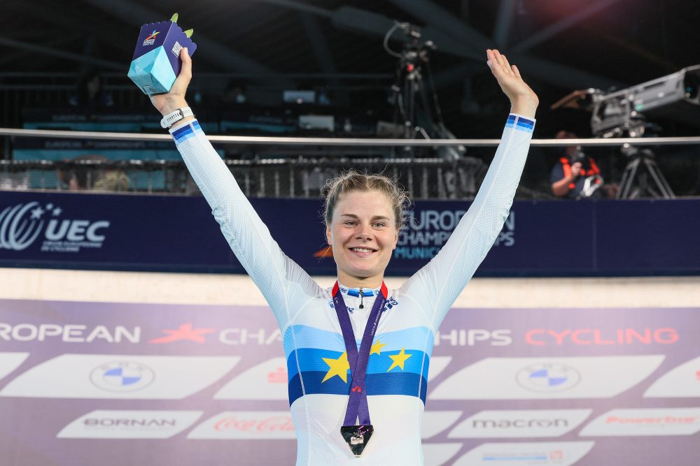 Lotte Kopecky sichert sich Gold bei der Bahnrad-EM (Bild: Benoit Doppagne/Belga)