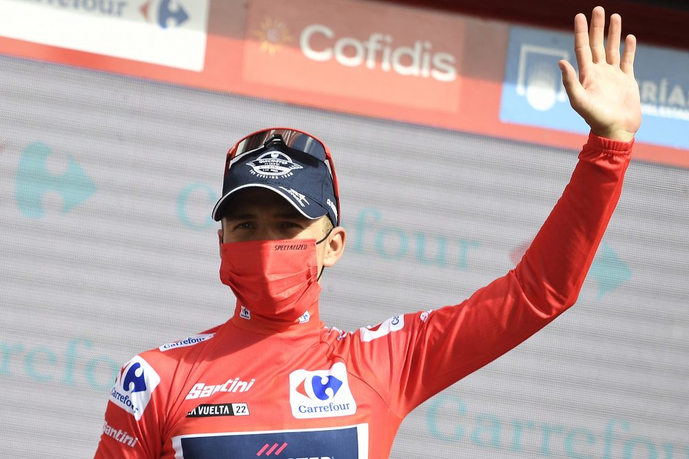 Remco Evenepoel liegt auf Platz eins der Vuelta (Bild: Ander Gillenea/AFP)