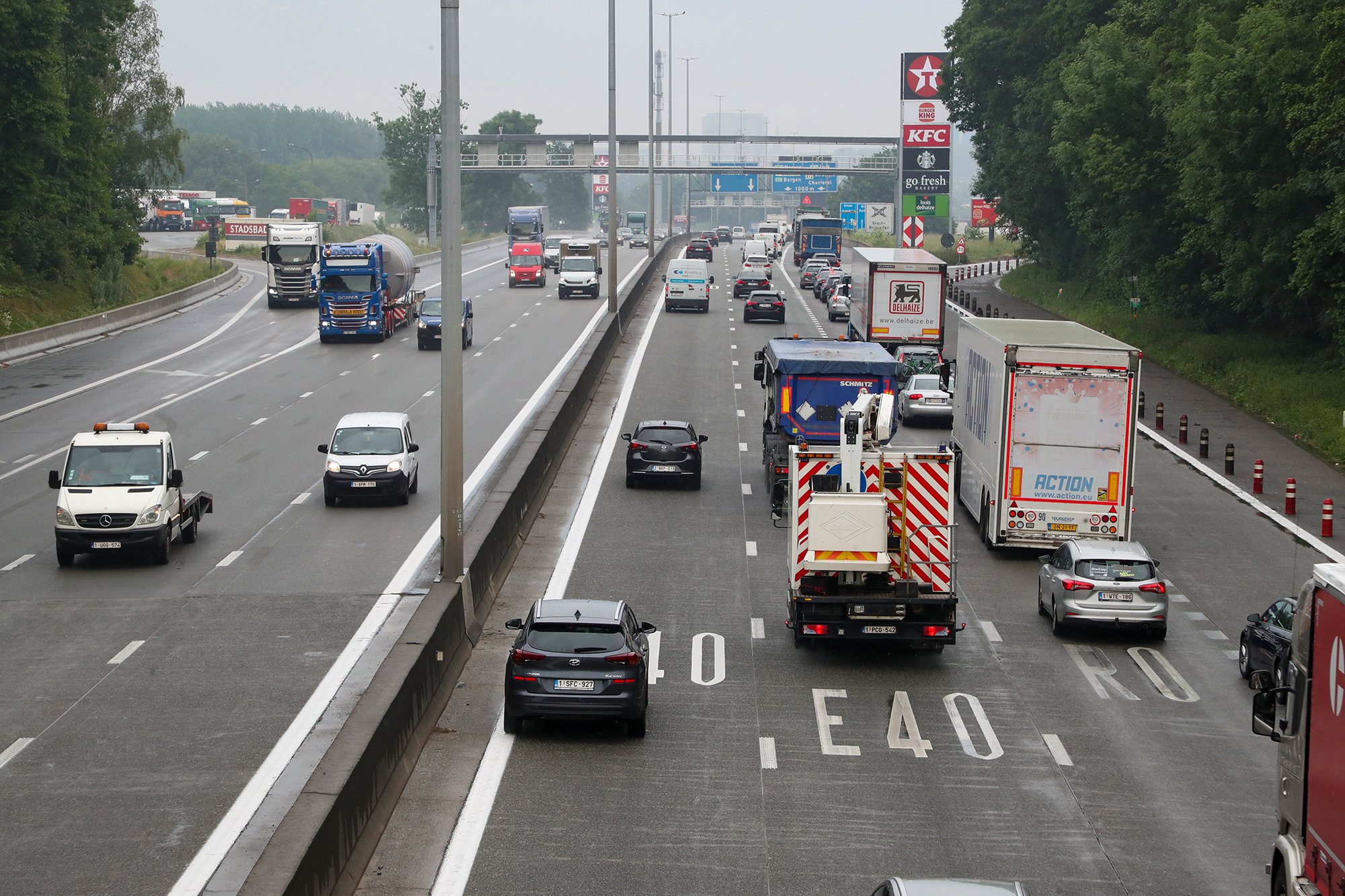 Autobahn E40 bei Groot-Bijgaarden (Illustrationsbild: Nicolas Maeterlinck/Belga)