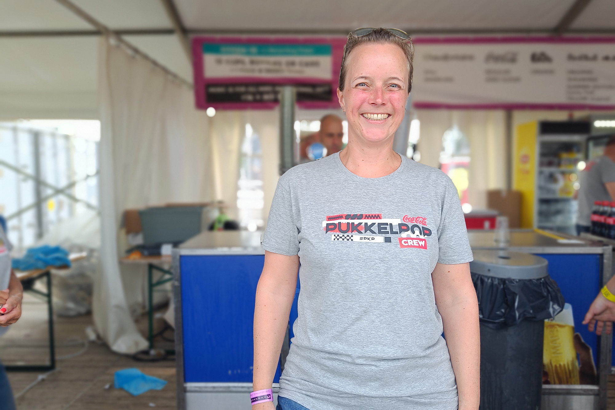Nadine Herné aus Eupen war eine der Freiwilligen auf dem Pukkelpop-Festival (Bild: Christophe Ramjoie/BRF)