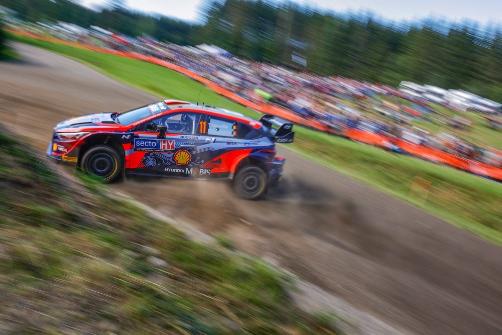 Thierry Neuville/Martijn Wydaeghe beim Shakedown der Rallye Finnland