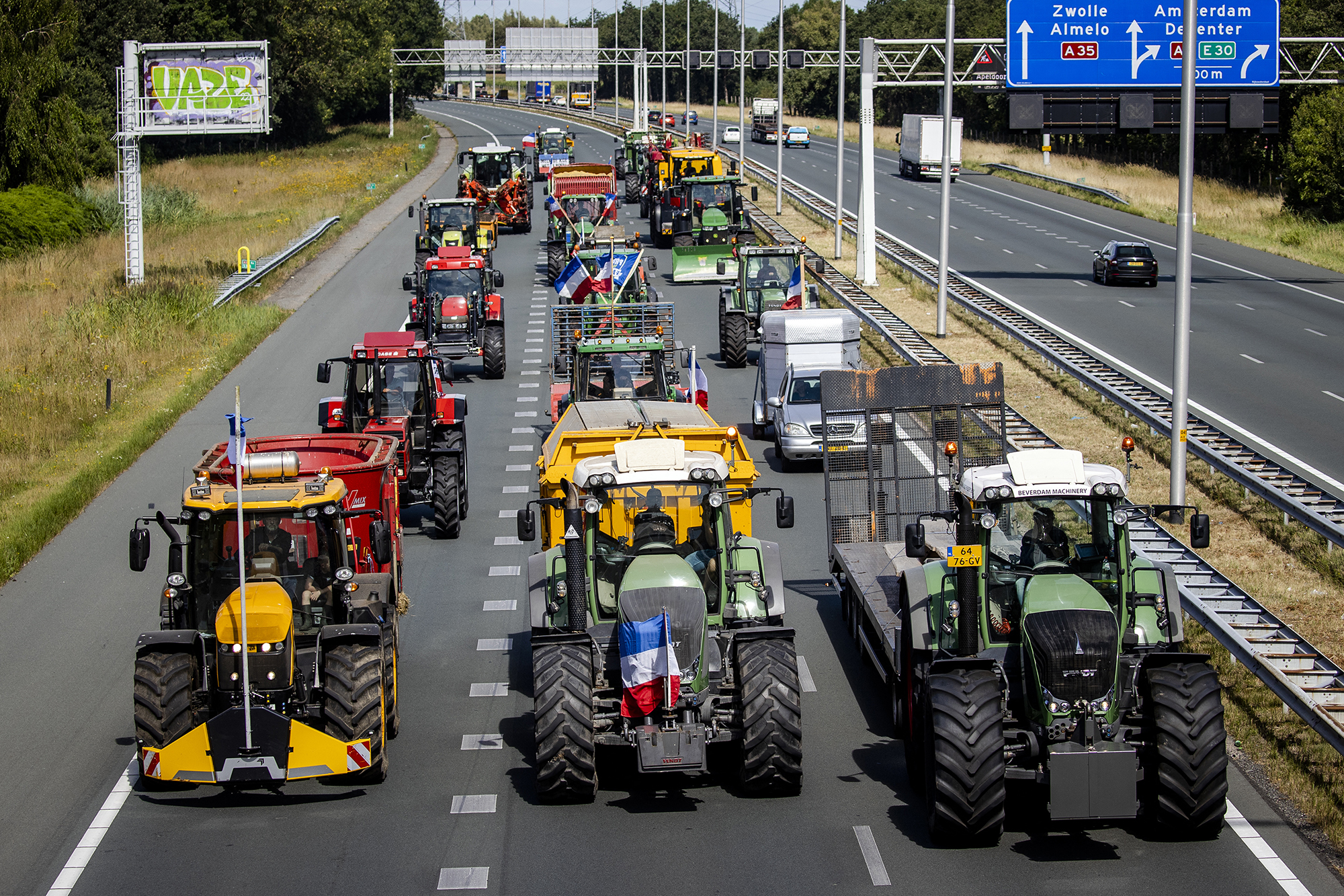 Bauernproteste am 28. Juli (Bild: Sem van der Wal/AFP)