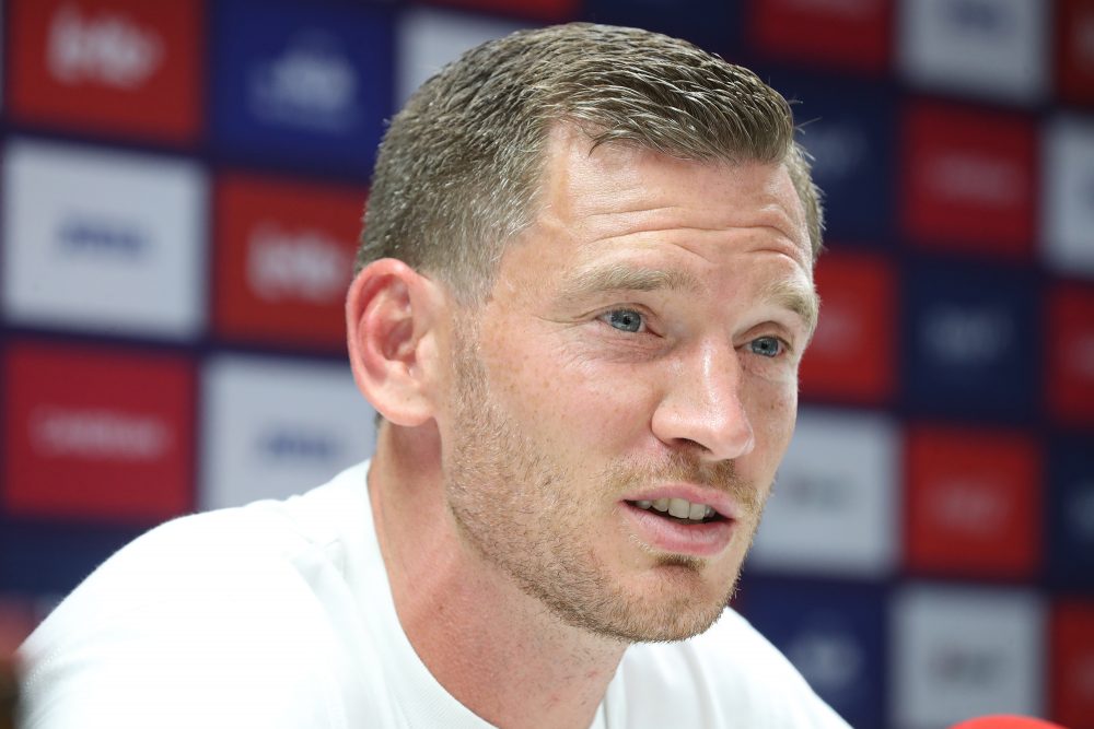 Jan Vertonghen bei der Pressekonferenz des RSC Anderlecht (Bild: Nicolas Maeterlinck/Belga)