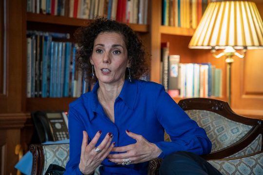 Außenministerin Hadja Lahbib (Archivbild: Nicolas Maeterlinck/Belga)