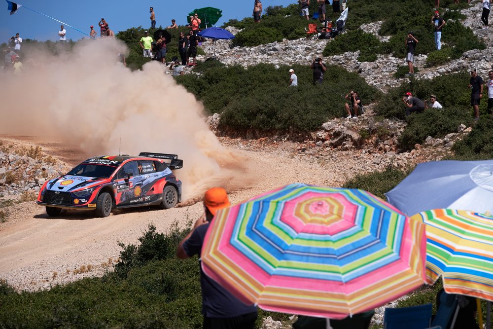 Thierry Neuville/Martijn Wydaeghe bei der Rallye Griechenland (Bild: Romain Thuillier/Hyundai Motorsport)