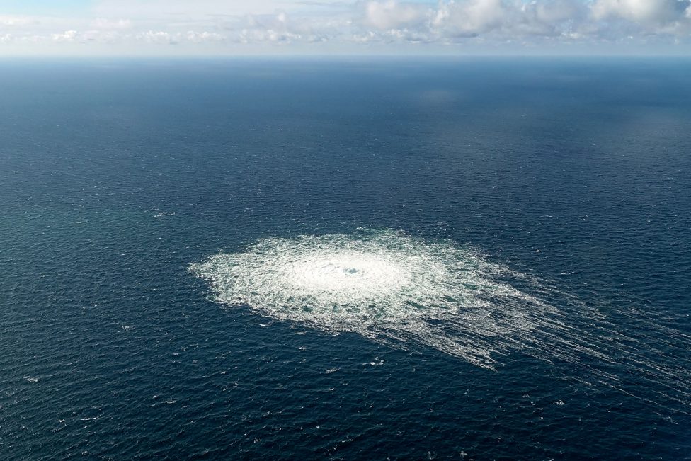 Leck an den Gas-Pipeline Nord Stream 2 (Archivbild: Handout/Danish Defence/AFP)