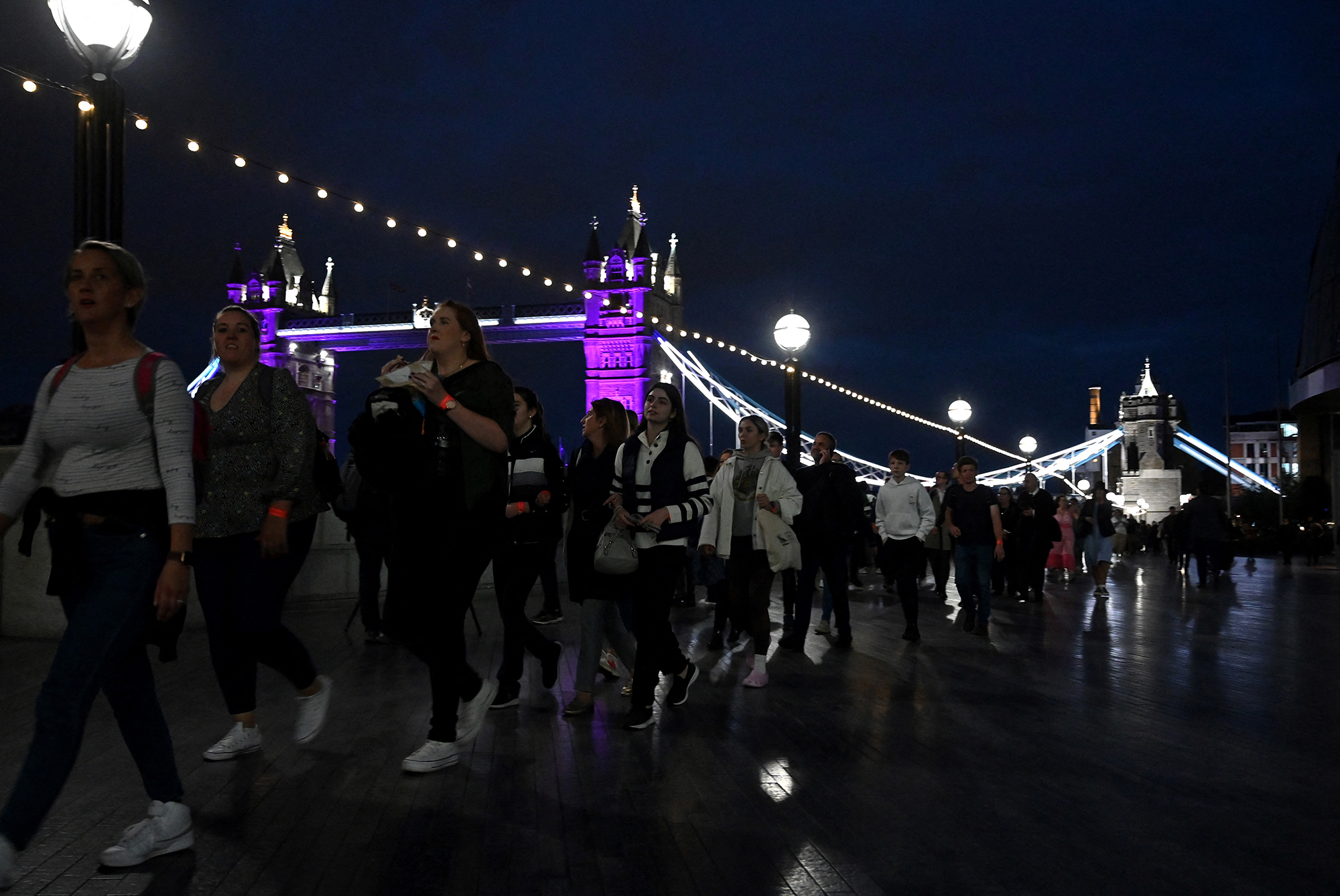 Schlange in London für die Queen