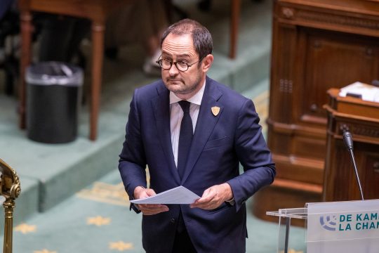 Justizminister Vincent Van Quickenborne in der Kammer (Archivbild: Nicolas Maeterlinck/Belga)
