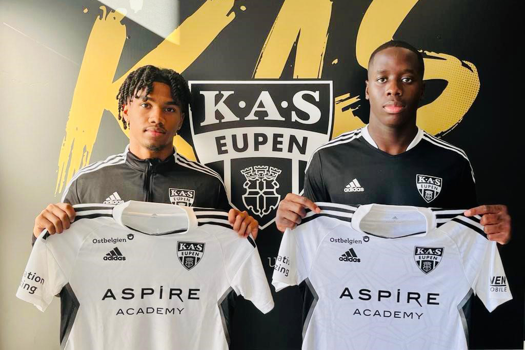 Teddy Alloh und PSG-Leihspieler Djeidi Gassama (Bild: AS Eupen)