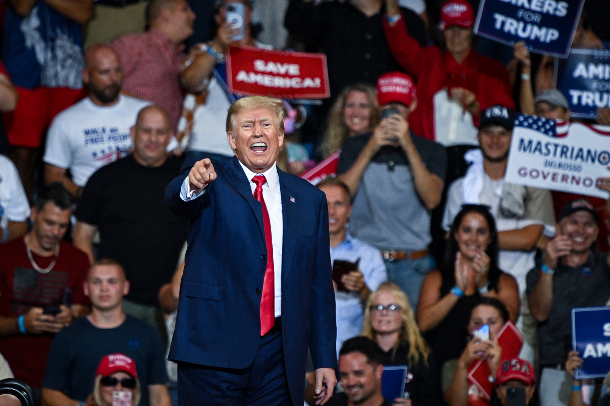 Donald Trump bei einer Parteiveranstaltung in Pennsylvania am 3. September (Bild: Ed Jones/AFP)
