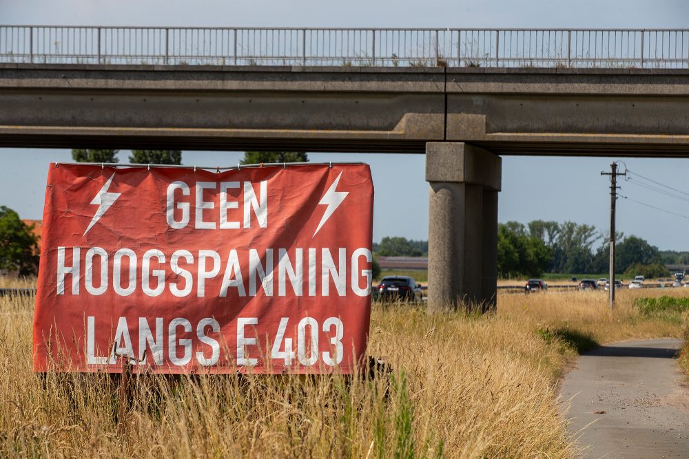 Protest gegen die Ventilus-Hochspannungstrasse