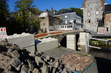 Die Brücken in Eupen, wie sie derzeit aussehen ... (Bild: Dogan Malicki/BRF)