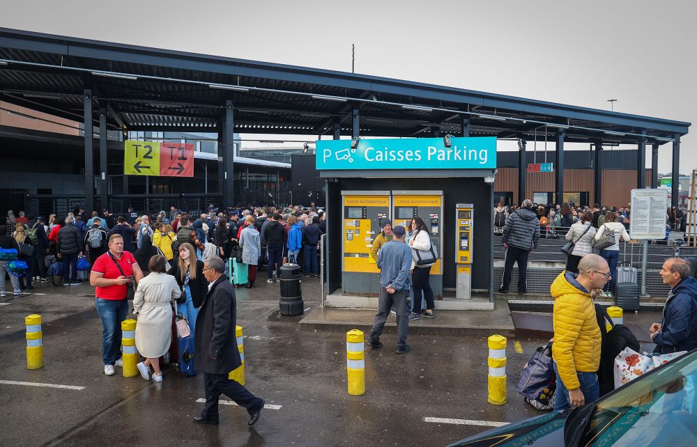 Chaos am Flughafen von Charleroi (Bild vom 18. Oktober 2022)