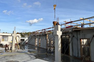 Das neue Dabei-Zentrum entsteht an der St. Vither Friedensstraße (Bild: Robin Emonts/BRF)