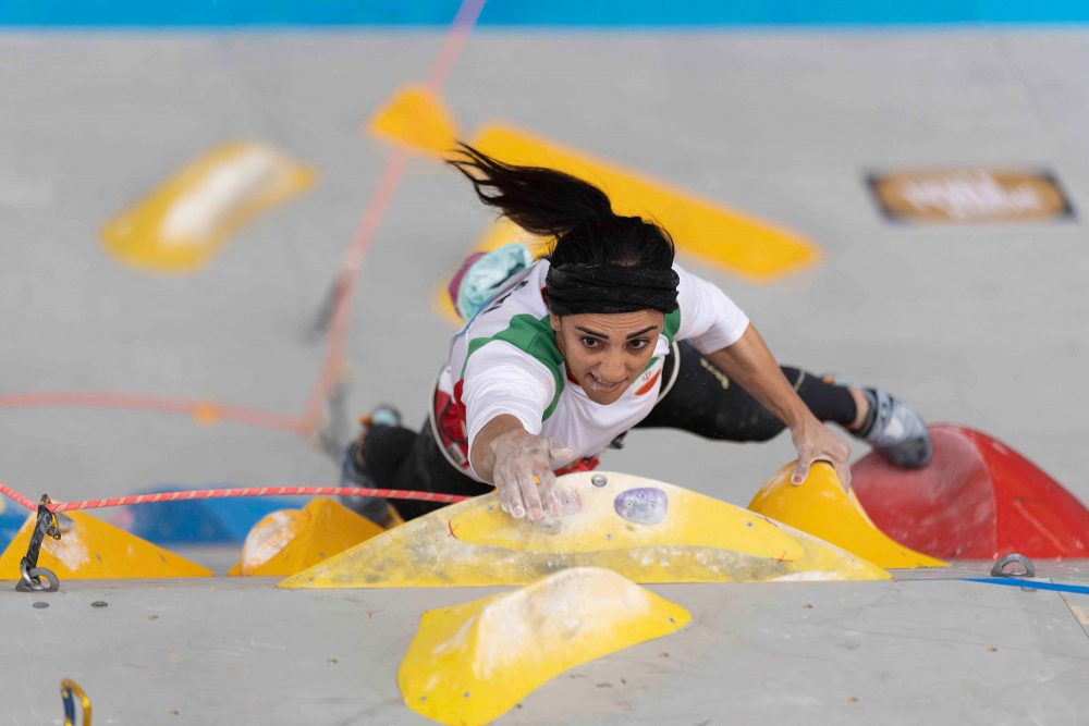 Die iranische Kletterin Elnaz Rekabi